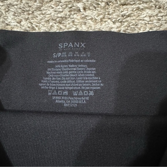 SPANX Black Leggings Pants Size Small with Ankle Zipper - Picture 5 of 7